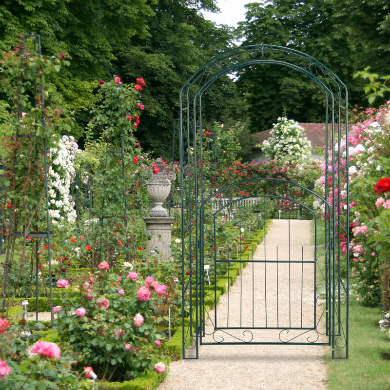 Arco per rose spalliera per rampicanti cancelletto grigliato metallo XL