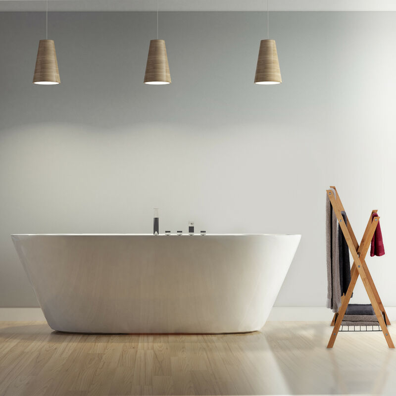 Relaxdays Portasciugamani Da Terra, Piantana A 4 Aste, Ripiano