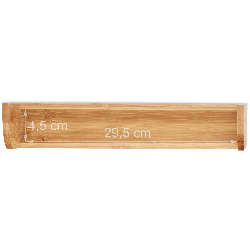 Relaxdays Portaspazie, Organizer per Erbe Aromatiche, in Bambù, Espositore  da Cucina, HLP 26x31x6 cm, Legno Naturale