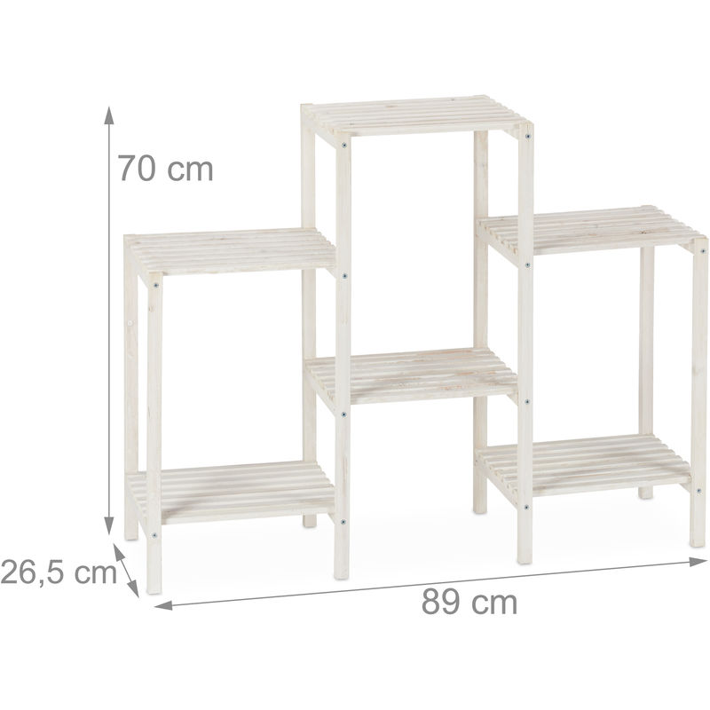 Relaxdays Scaffale per Fiori, 125 x 81 x 25 cm, per Piante