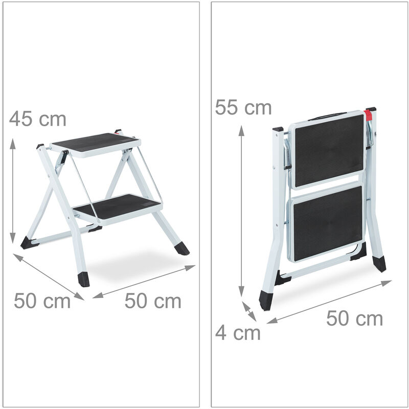 SCALA PIEGHEVOLE 2 GRADINI PPL 150KG. H.63CM : su