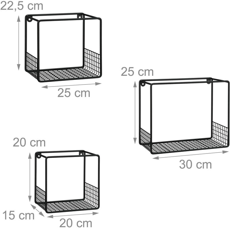 Mensole sospese a muro 2 pz Nero 80x20x3,8 cm