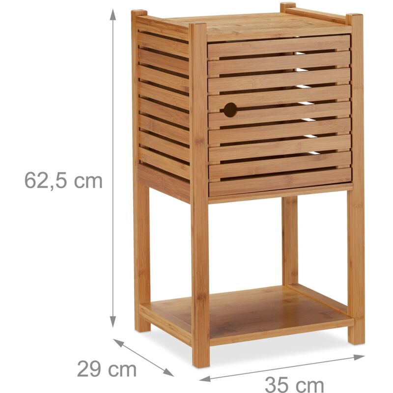 Set Di 2 Scaffali Da Bagno In Bambù, 4 E 5 Ripiani, Mobili Salvaspazio Marrone Scuro