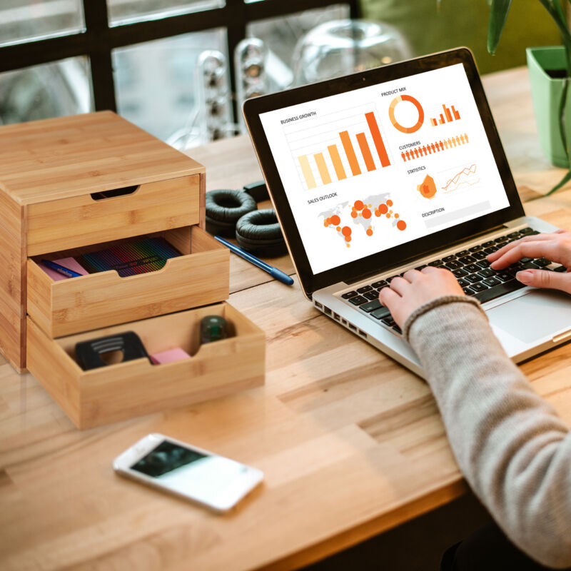 Organizer Con Cassetti Per Scrivania - 9 Cassetti Trasparenti Per Piccoli Oggetti - Foto 7