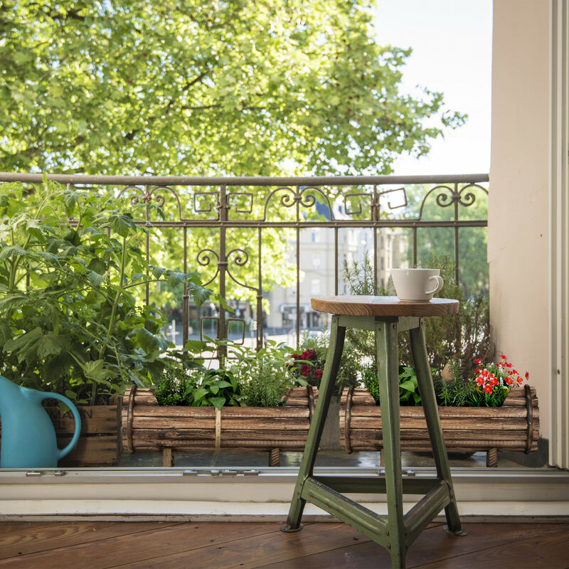 Relaxdays Fioriere in Legno, Set 3 Portavasi per il Balcone & il Davanzale,  Vasi in Corteccia per il Giardino, Naturale