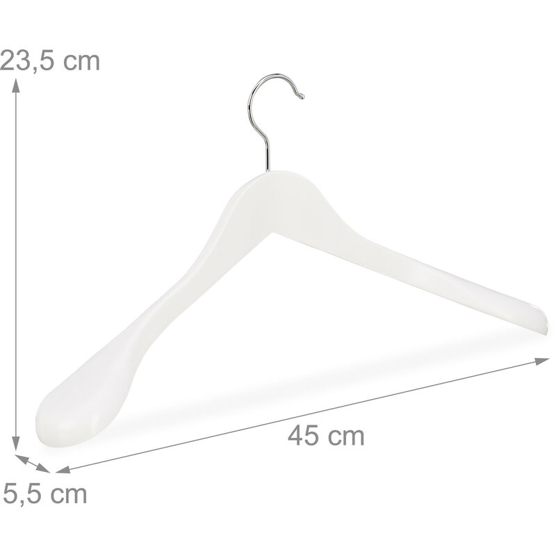 RSR Hangers - Grucce appendiabiti in legno, 100 pezzi, colore bianco, con  barra per pantaloni, 44,5 cm, gancio girevole a 360°, grucce per camicie,  grucce per pantaloni : : Casa e cucina