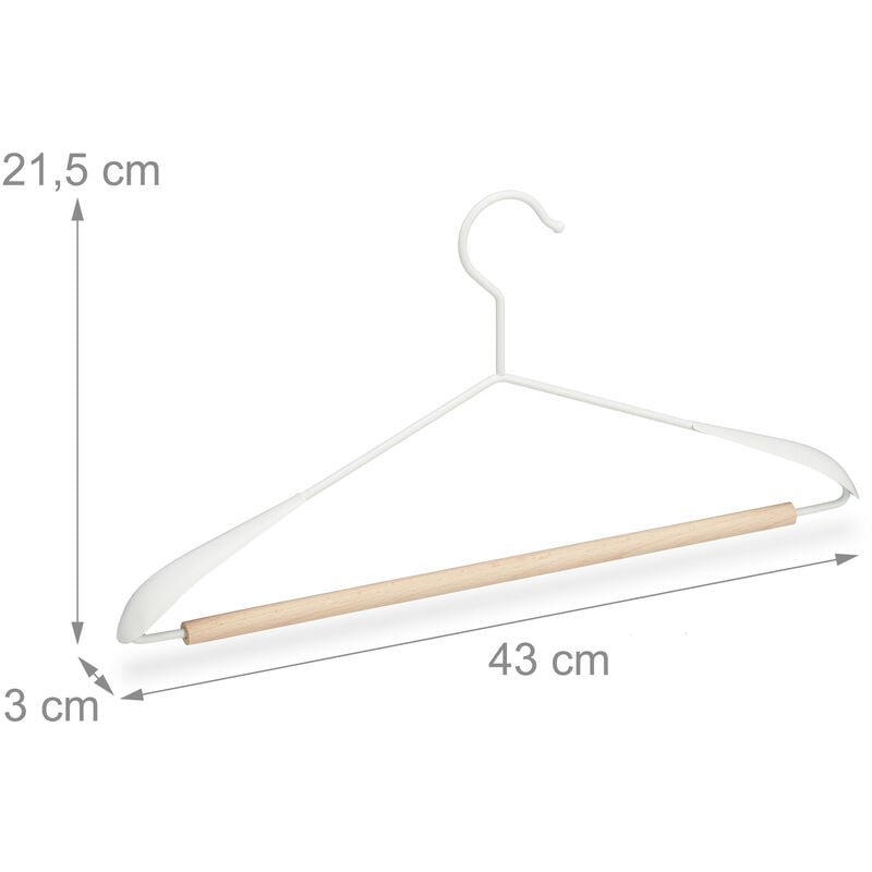 20x Grucce Appendiabiti con Perline, Set da 20, Stampelle Giacche