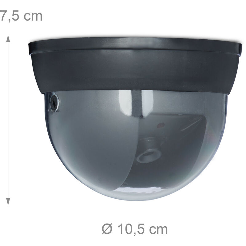 Finta Telecamera Di Sorveglianza Relaxdays Con LED Lampeggiante - Deterrente Antifurto Per Casa E Esterno - Foto 13