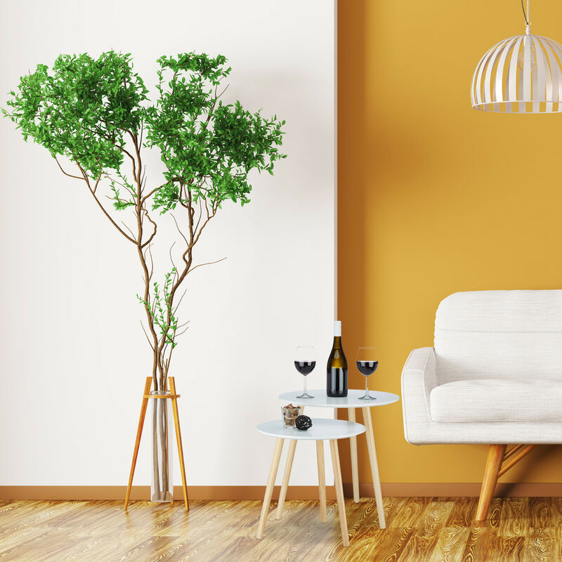 Set 2 Tavolini Scandinavi Relaxdays - Impilabili, Bianco, Design Anni '70 - Foto 4