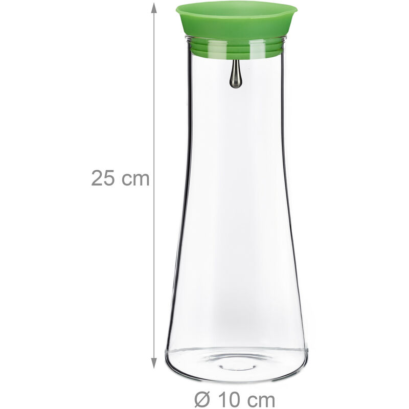 Caraffa Con Rubinetto In Vetro Da 2.4 Litri - Dispenser Elegante Per Acqua E Bevande