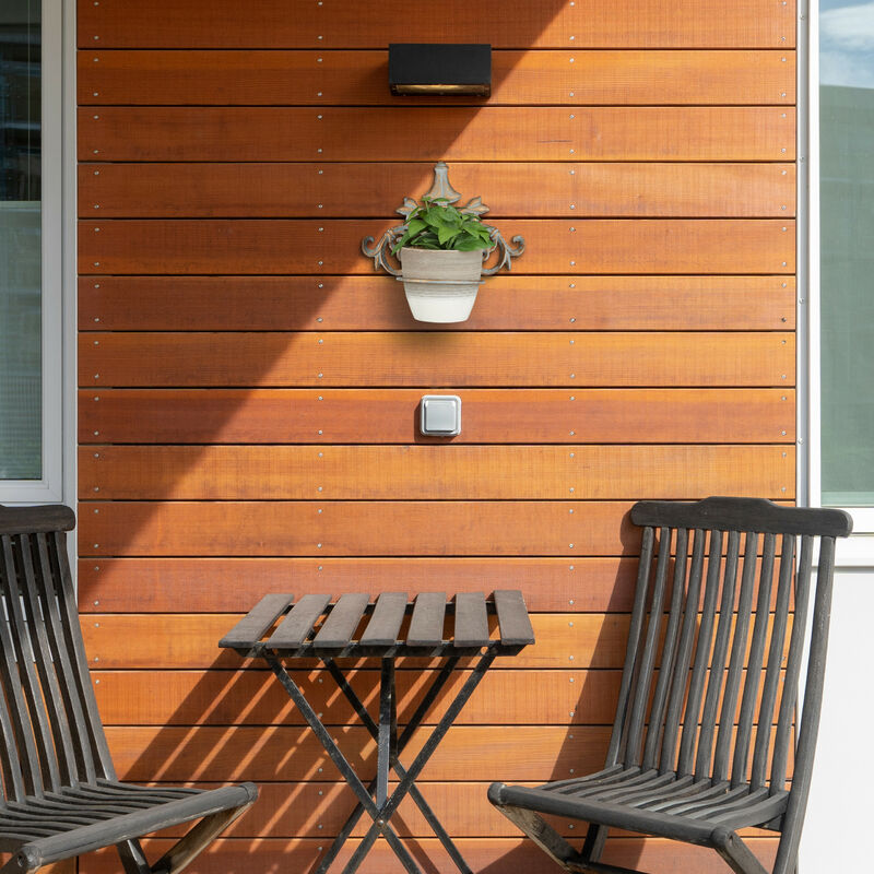 Relaxdays 3x Portavasi da Parete in Ghisa, da Appendere, per il Giardino, 13 cm, Decorativo, da Esterno, Marrone Scuro