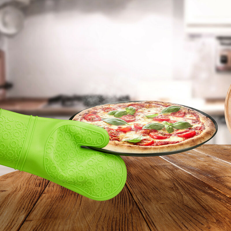 10 Pezzi, Guanti Da Forno E Presine In Silicone, Resistenti Al Calore 450  ℉, Guanti Da Forno Con Asciugamani Da Cucina, Fodera In Morbido Cotone E  Superficie Antiscivolo, Sicuri Per Cuocere Al