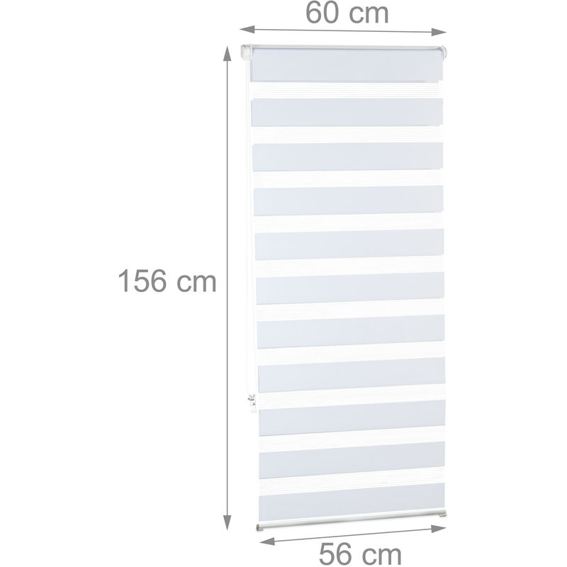 4 Tende Plissettate a Rullo, in Tessuto e Poliestere, per Interni, Senza  Trapano, HxL 90x150 cm, Bianco