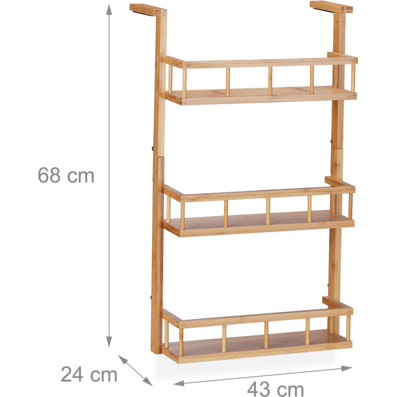 SpaceAid Portaspezie Lazy Susan In Bambù, 2 Ripiani, Per Armadio Cucina E Dispensa - 2