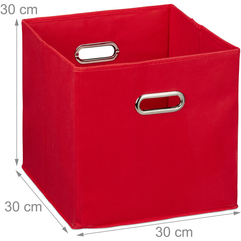 6x Cestini Porta-Oggetti , Quadrati, per lo Scaffale, Scatole a Forma di  Cubo, HxLxP: 30 x