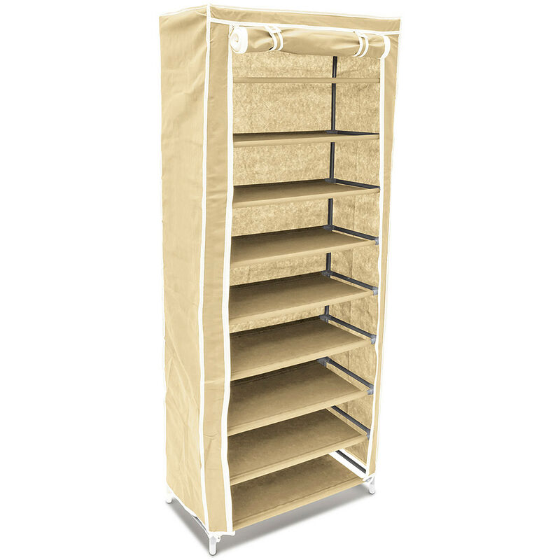 1x Organizer Armadio per Stoffa, 6 Scomparti, 2 Cassetti, Scaffale