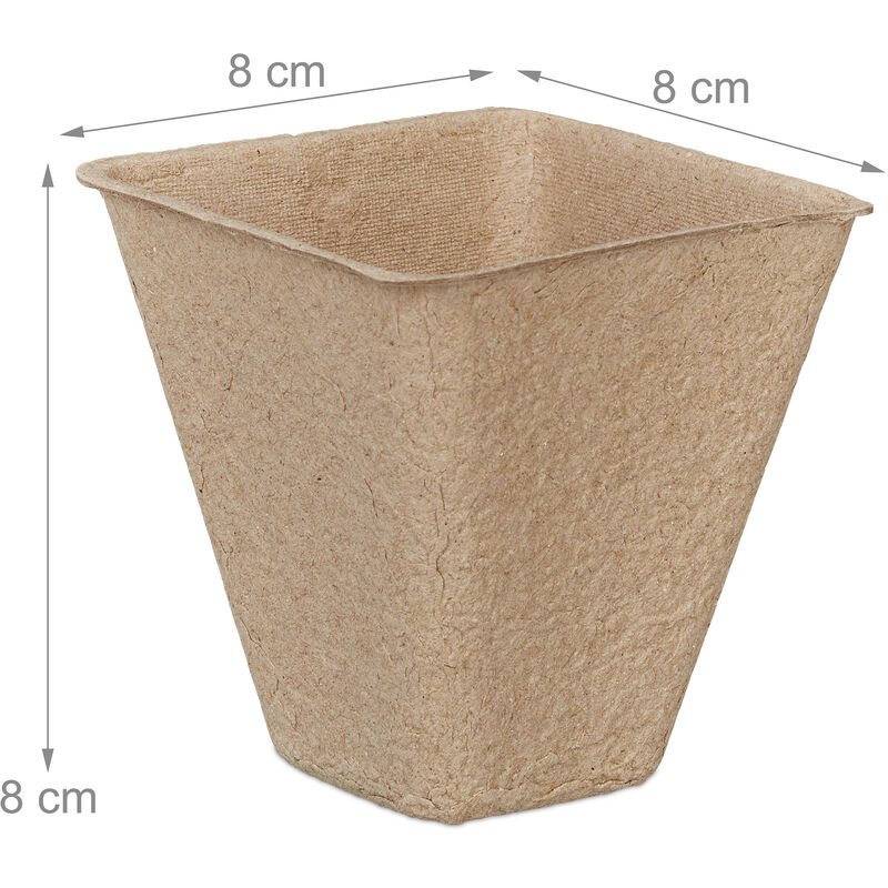 Vasetti Biodegradabili Per Piantine 30 Pezzi 11 Cm | Con 30 Etichette Incluse | Torba E Vassoio Per Semina E Trapianto | Ecologici E Traspiranti