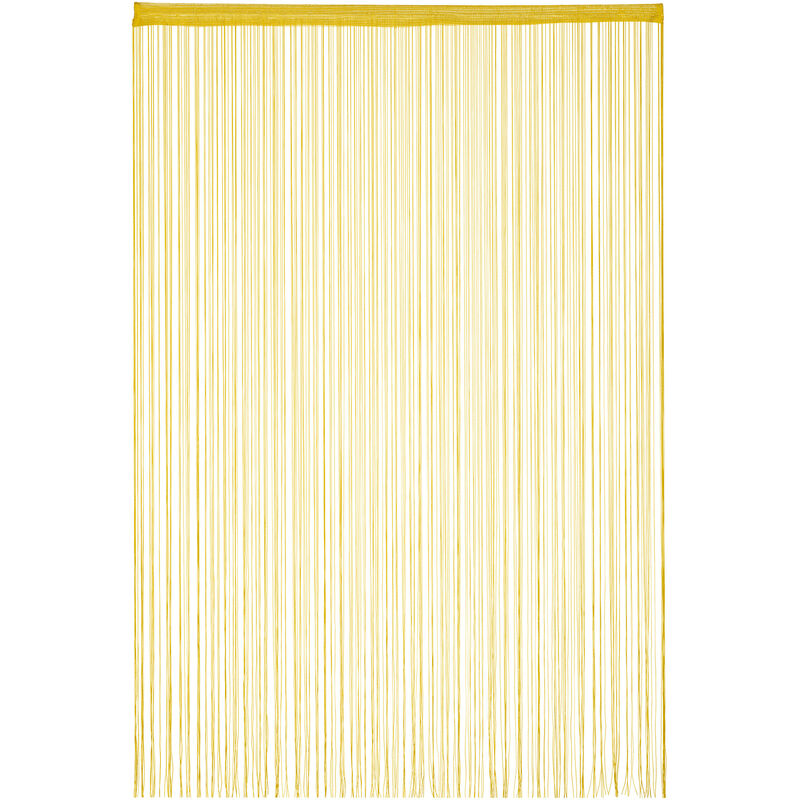 Relaxdays Tenda a Fili, 145x245cm, con Passante, per Porte e Finestre, a  Frange Accorciabili, Lavabile, Oro