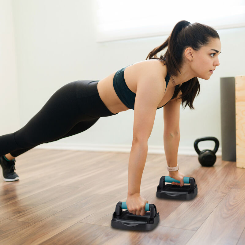 Attrezzi Palestra Casa Set (Ruota Addominali Attrezzi, Maniglie