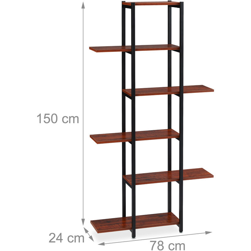 Relaxdays Scaffale Portavasi, 6 Ripiani, Mobile Portafiori Metallo