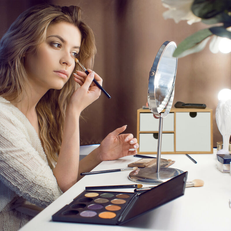 Organizer Da Scrivania Con 2 Cassetti In Bambù E MDF - Cassettiera Per Ufficio O Casa, 14x33x21 Cm - Foto 5