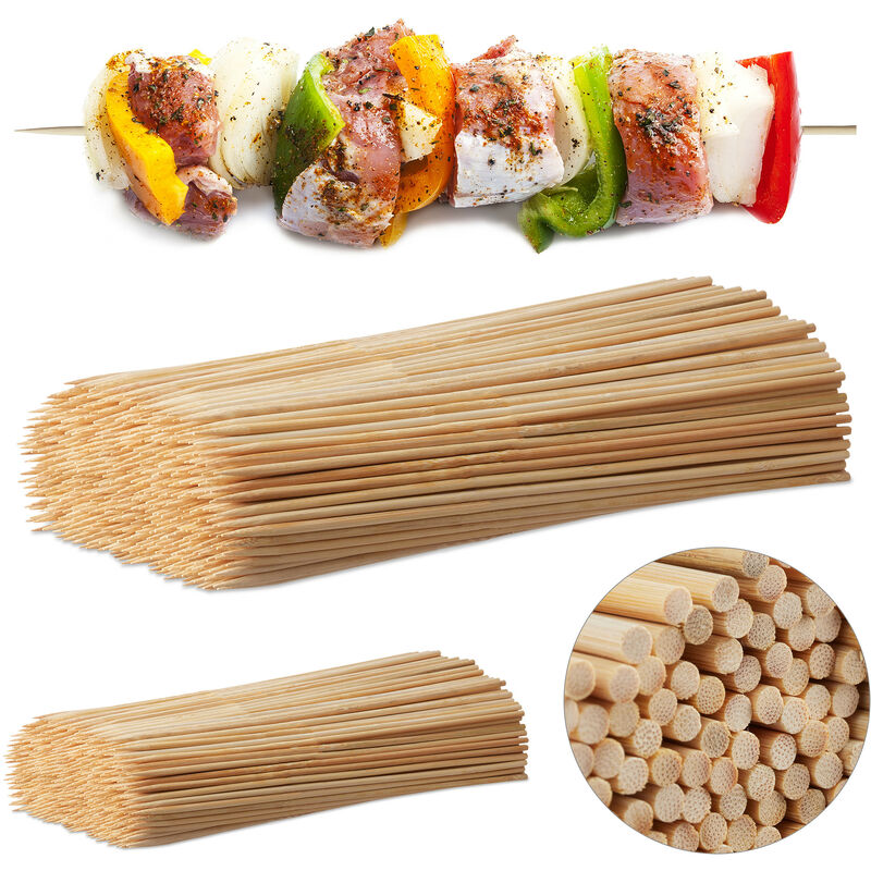 Spiedini per barbecue in acciaio inossidabile per grigliate utensili da  cucina, set da 2 pollici da 14 pollici Bbq Shish Kabob Skewer Sticks