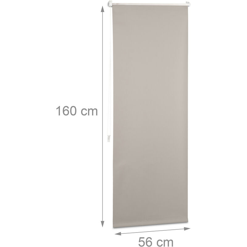 2x Tende a Rullo Termiche, Tenda Oscurante con Staffa per il Montaggio e  Catenella, 60x160 cm, Marrone