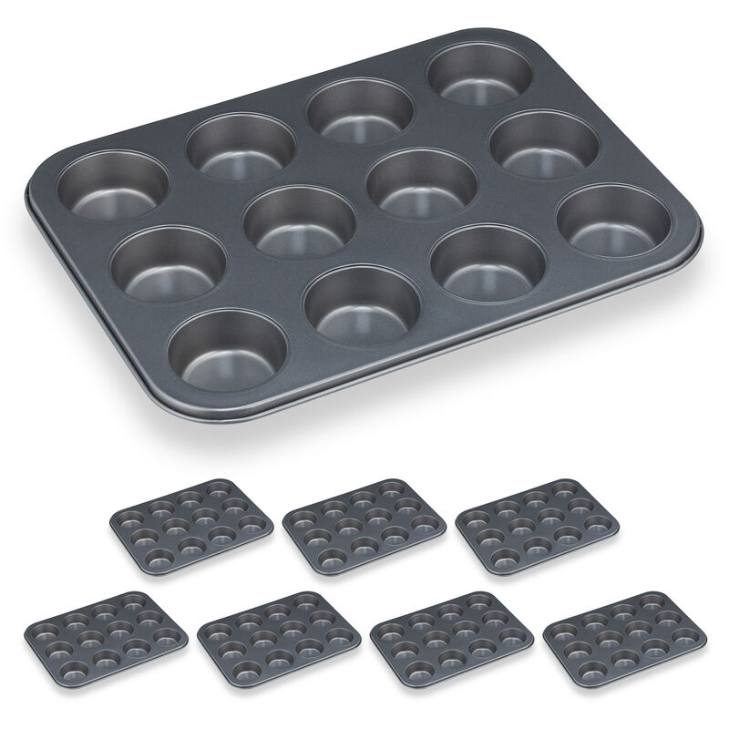 Grande Teglia Antiaderente in Silicone Con 12 Stampi Muffin, Stampo Da  Forno per