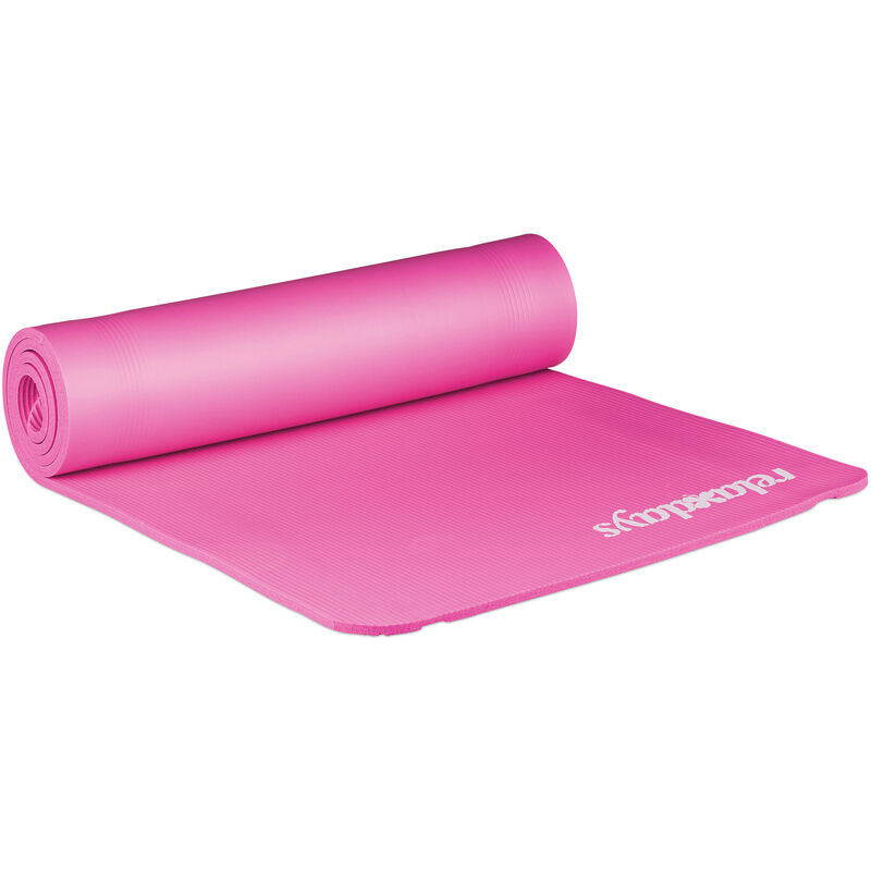 1x Tappetino da Yoga, 1 cm, Tappeto da Fitness, Accessori per Pilates &  Aerobica, Sport, 60 x 180 cm, Rosa