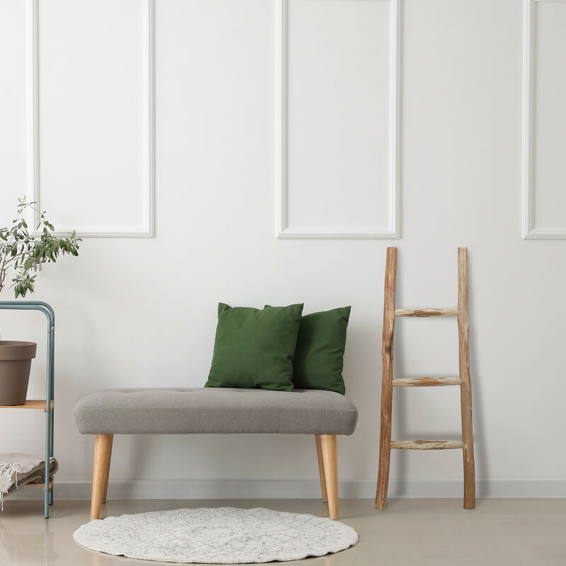 Scala Decorativa In Legno Di Castagno Relaxdays - 150 Cm, 4 Traverse, Portasciugamani O Appendiabiti, Finitura Naturale