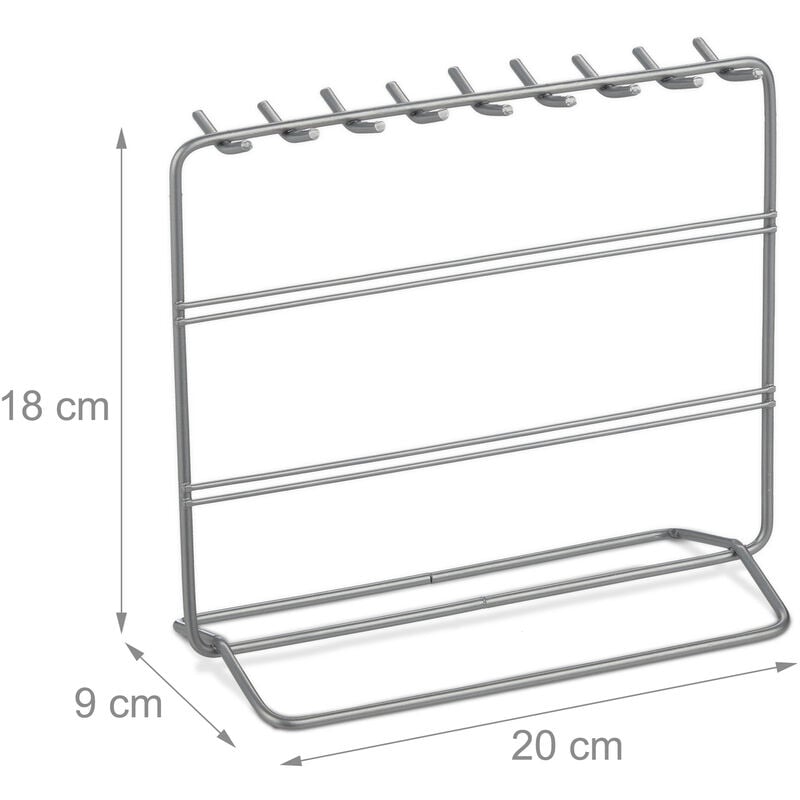 Relaxdays Portagioie, per Collane, Orecchini, Bracciali, Organizer per  Gioielli, Stand, HxLxP: 21 x 20 x 10 cm, Dorato