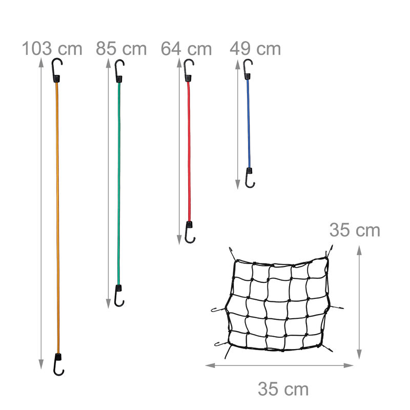 Set cinghie elastiche 2x60 cm - Accessori viaggio - Ergonomia