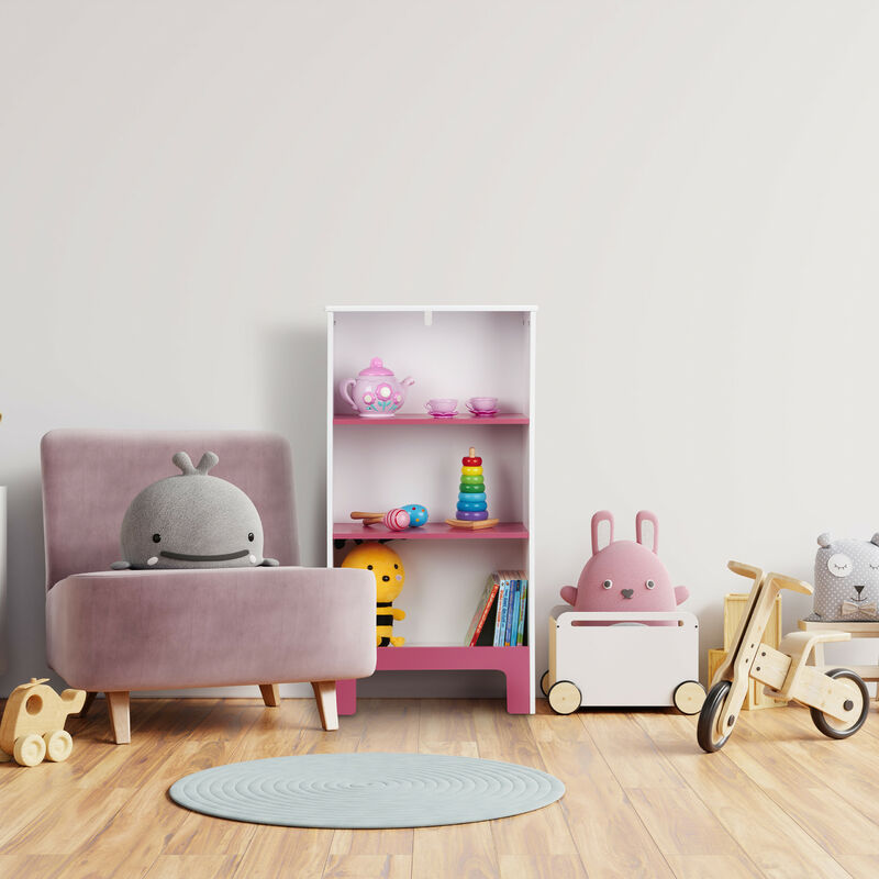 Scaffale Bambini Animali Giungla - Libreria 50x25x102.5 Cm In Legno - Foto 3