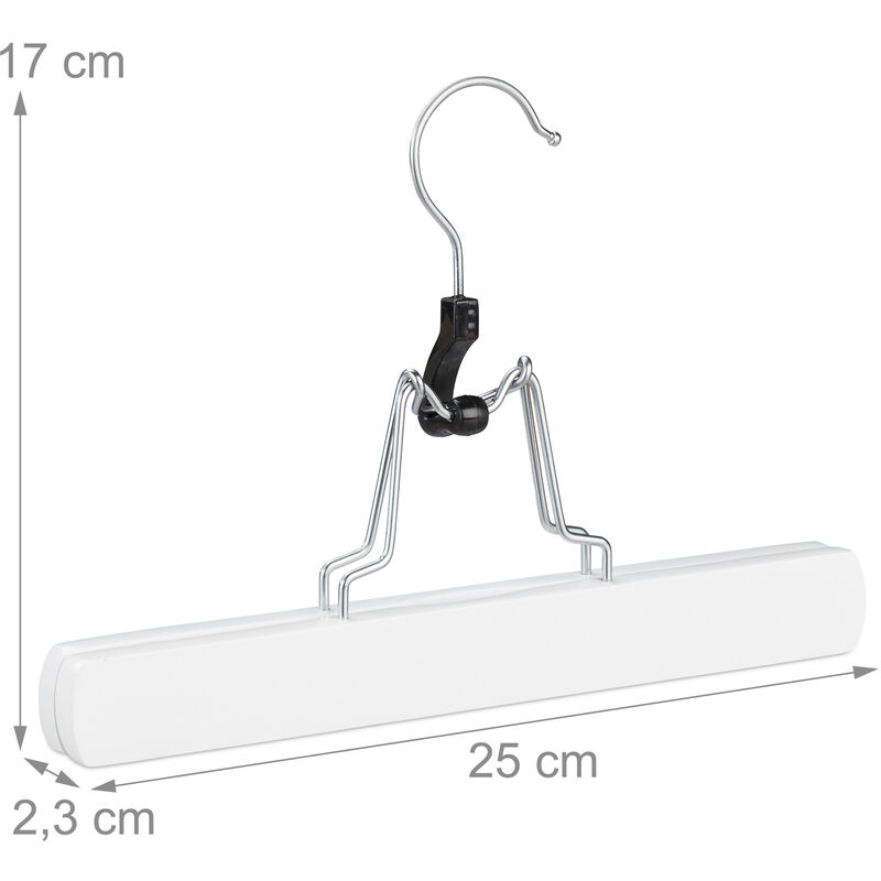 36x Grucce in Velluto con Pinze in Set da 36, Gancio Girevole a 360°, per  Pantaloni e Camicie, Antiscivolo, 43 cm, Nere