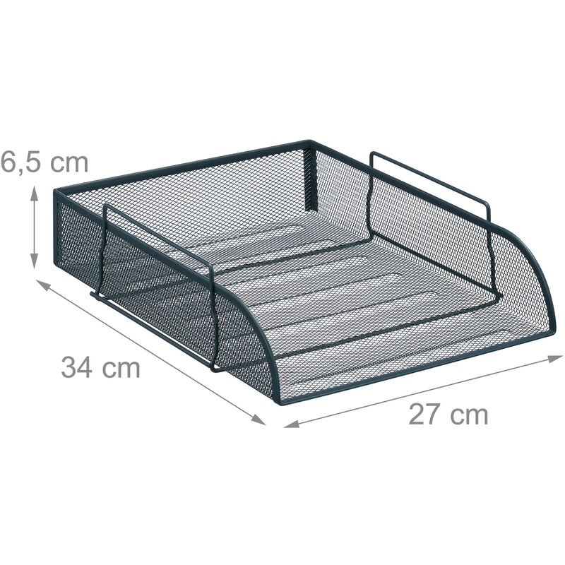 Portadocumenti da parete set da 3 vaschette MESH in rete metallica