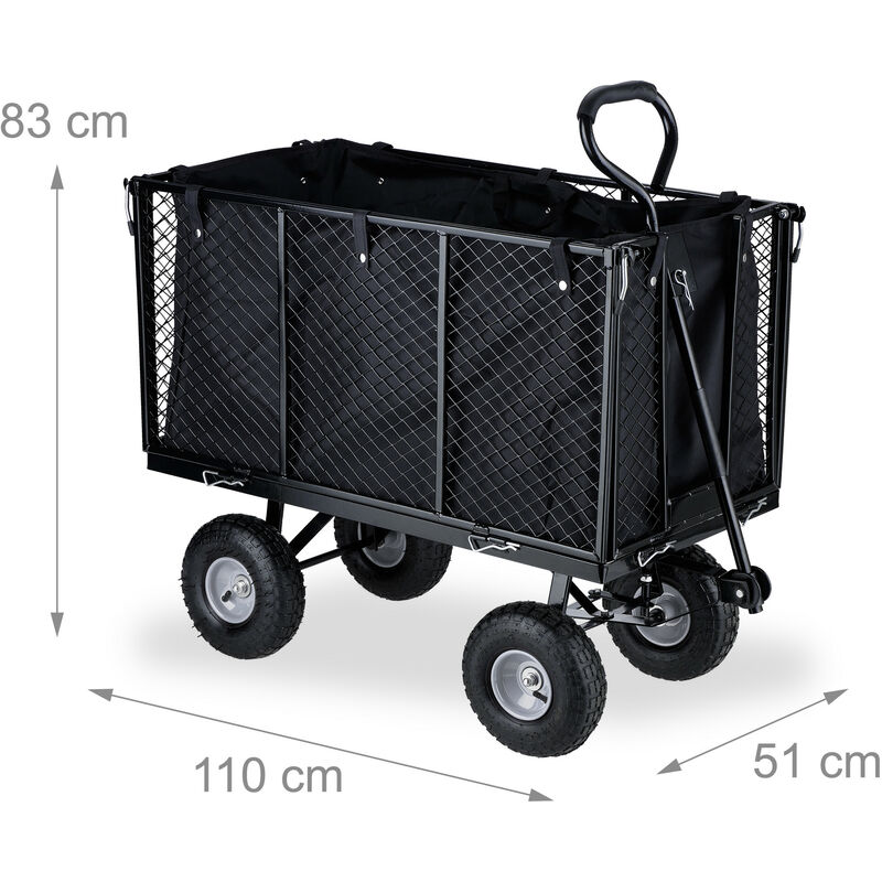 Relaxdays Carrello Portaspesa, Pieghevole, 25 l, Shopping Trolley