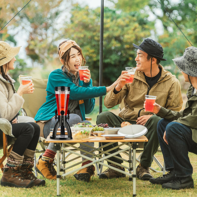 Spillatore Di Birra Da Tavolo Relaxdays | 4 Litri | 3 Rubinetti | Con Scomparto Ghiaccio | Nero/Trasparente - Foto 8