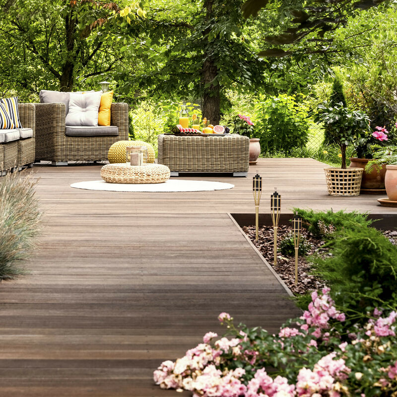 Set 10 Fiaccole Da Giardino Relaxdays - In Bambù E Ferro, Altezza 50 Cm, Accensione A Olio - Foto 5