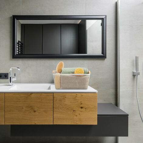 Cestino Metallico Relaxdays 16x31x21cm - Design A Rete, Manici Legno, Bianco, Per Casa - Foto 2