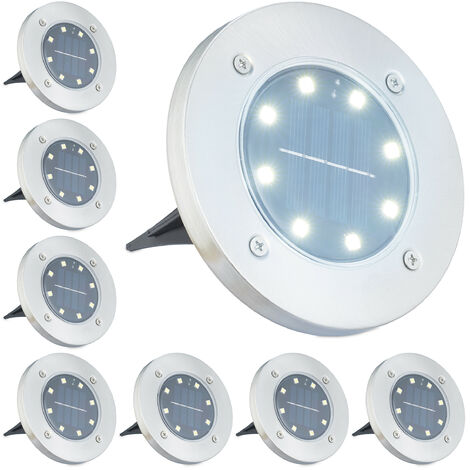 Set 2 Lampade Solari Segnapasso a LED per Scale 6500K Luce Fredda da Esterno