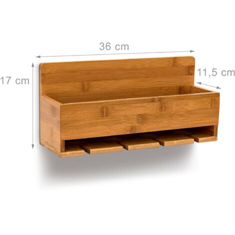 Portabottiglie In Bambù Relaxdays - Per 12 Bottiglie Orizzontale Da Terra 42,5x30x16cm - Foto 7