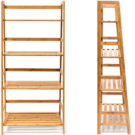 Il numero 1 del risparmio-SCAFFALE DA MURO CON SEI MENSOLE IN LEGNO NATURALE  42 X35XH165 CM