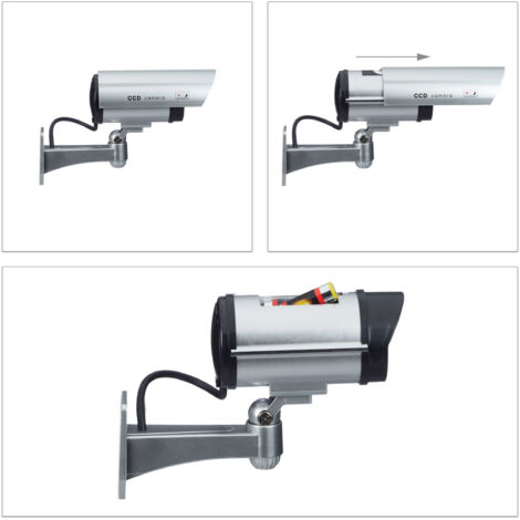 Telecamera Finta Relaxdays Con LED Lampeggiante - Dummy Camera Antifurto Per Interni Ed Esterni - Foto 13