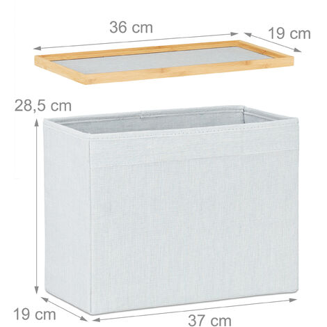 Pouf Portaoggetti Pieghevole, Poggiapiedi In Tessuto, Con Tasche Laterali, 43 Litri, Colore Bianco, Dimensioni 41x30,5x34 Cm, Per Soggiorno E Camera - 6