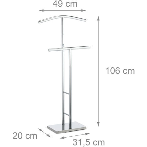 Servomuto Cromato Autoportante Con Appendiabiti - Portasciugamani Per Camera O Bagno - Foto 8