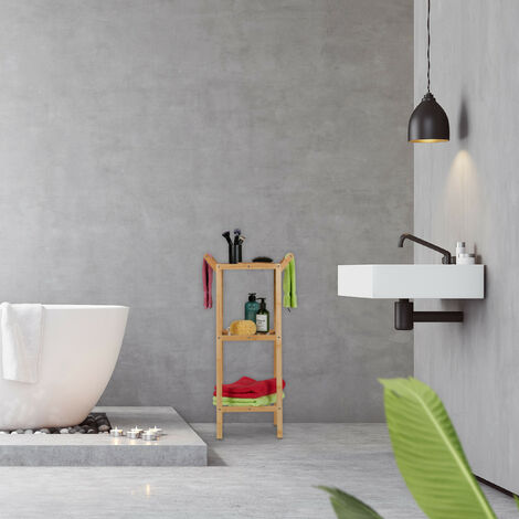 Scaffale bagno H 116 in metallo design bianco con quattro ripiani