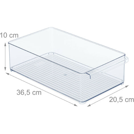 3x Organizer da Frigorifero, Contenitore da Cucina, Box per