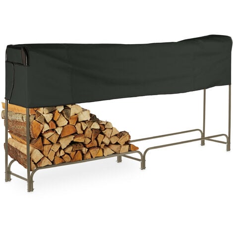 Legnaia Esterno Gardiun Wood Shed I 143x70x145cm Acciaio Zincato con  Tettoia Impermeabile, Telo Protettivo e Supporto