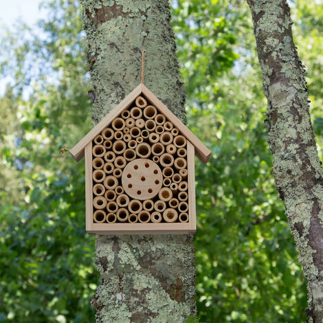 Casetta Per Coccinelle Relaxdays - Hotel Insetti Legno Naturale 28x21x12 Cm - Foto 12