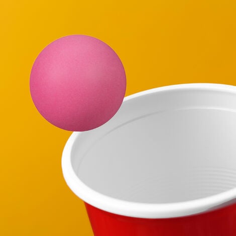 Alley Beer Pong Palline professionali Palline da ping pong Palline da  tennis da tavolo, Diametro: 40 mm, senza cuciture, molto leggere, plastica robusta, confezione da 6 pezzi